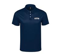 FOCO NFL Men's Officially Licensed Football Team Color Primary Logo Performance Short Sleeve Polyester Polo Shirt, Seattle Seahawks, Medium
