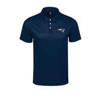 FOCO NFL Men's Officially Licensed Football Team Color Primary Logo Performance Short Sleeve Polyester Polo Shirt, New England Patriots, Large