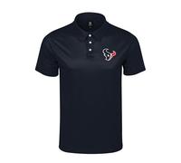 FOCO NFL Men's Officially Licensed Football Team Color Primary Logo Performance Short Sleeve Polyester Polo Shirt, Houston Texans, Medium