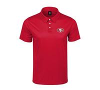 FOCO NFL Men's Officially Licensed Football Team Color Primary Logo Performance Short Sleeve Polyester Polo Shirt, San Francisco 49ers, XXL