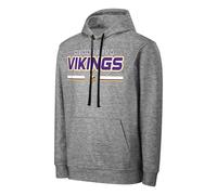 FOCO NFL Men's Officially Licensed Gray Team Color Primary Logo Wordmark Performance Victory Stripe Pullover Hoodie, Minnesota Vikings, Large