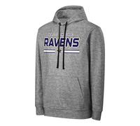 FOCO NFL Men's Officially Licensed Gray Team Color Primary Logo Wordmark Performance Victory Stripe Pullover Hoodie, Baltimore Ravens, X-Large