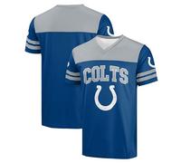 FOCO NFL Men's Officially Licensed Primary Logo Team Color Wordmark Game Day V-Neck Football Jersey, Indianapolis Colts - Blue, XL