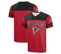 FOCO NFL Men's Officially Licensed Primary Logo Team Color Wordmark Game Day V-Neck Football Top, Atlanta Falcons - Red, XXL