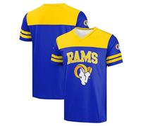 FOCO NFL Men's Officially Licensed Primary Logo Team Color Wordmark Game Day V-Neck Football Top, Los Angeles Rams - Blue, XXL