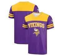 FOCO NFL Men's Officially Licensed Primary Logo Team Color Wordmark Game Day V-Neck Football Top, Minnesota Vikings - Purple, Large
