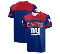 FOCO NFL Men's Officially Licensed Primary Logo Team Color Wordmark Game Day V-Neck Football Top, New York Giants - Blue, XXL