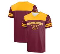 FOCO NFL Men's Officially Licensed Primary Logo Team Color Wordmark Game Day V-Neck Football Top, Washington Commanders - Burgundy, Large