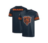 FOCO NFL Men's Officially Licensed Primary Logo Wordmark Game Day Football V-Neck Top, Chicago Bears - Navy, Medium