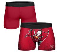 FOCO NFL Men's Officially Licensed Team Color Primary Logo Football Fan Essential Boxer Briefs Underwear - Tampa Bay Buccaneers - X-Large