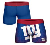FOCO NFL Men's Officially Licensed Team Color Primary Logo Football Fan Essential Boxer Briefs Underwear - New York Giants - Small