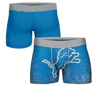 FOCO NFL Men's Officially Licensed Team Color Primary Logo Football Fan Essential Boxer Briefs Underwear - Detroit Lions - Large