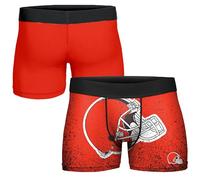 FOCO NFL Men's Officially Licensed Team Color Primary Logo Football Fan Essential Boxer Briefs Underwear - Cleveland Browns - XX-Large