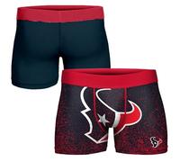 FOCO NFL Men's Officially Licensed Team Color Primary Logo Football Fan Essential Boxer Briefs Underwear - Houston Texans - X-Large