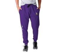 FOCO NFL Men's Officially Licensed Team Color Primary Logo Helmet Football Sweatpants Joggers Pants, Minnesota Vikings, X-Large