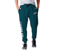 FOCO NFL Men's Officially Licensed Team Color Primary Logo Helmet Football Sweatpants Joggers Pants, Philadelphia Eagles, Large