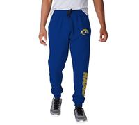 FOCO NFL Men's Officially Licensed Team Color Primary Logo Prime Time Football Sweatpants Joggers Pants, Los Angeles Rams, Small