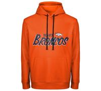 FOCO NFL Men's Officially Licensed Team Wordmark Distressed Performance Sideline Pullover Sweatshirt Hoodie, Denver Broncos, XX-L