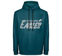 FOCO NFL Men's Officially Licensed Team Wordmark Distressed Performance Sideline Pullover Sweatshirt Hoodie, Philadelphia Eagles, XX-L