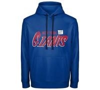 FOCO NFL Men's Officially Licensed Team Wordmark Distressed Performance Sideline Pullover Sweatshirt Hoodie, New York Giants, XX-L