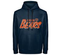 FOCO NFL Men's Officially Licensed Team Wordmark Distressed Performance Sideline Pullover Sweatshirt Hoodie, Chicago Bears, Medium