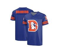 FOCO NFL Men's Officially Licensed Throwback Retro Primary Logo Game Day Football Jersey, Denver Broncos - Blue, S