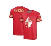 FOCO NFL Men's Officially Licensed Throwback Retro Primary Logo Game Day Football Jersey, San Francisco 49ers - Red, Large
