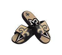 FOCO NFL New Orleans Saints Mens Sport Shower Gel Slide Flip Flop SandalsSport Shower Gel Slide Flip Flop Sandals, Colorblock Big Logo, Large (11-12) (FFSSNFCBBLGGEL)