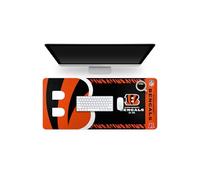 FOCO NFL Official Established Primary Logo Wordmark Home Office Desk Pad Mouse Pad Mat 35" x 16" (Cincinnati Bengals)