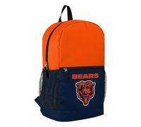FOCO NFL Officially Licensed Football Team Color Primary Logo 2 Tone Big Logo Color Block School Bag Travel Backpack, Chicago Bears, One Size, Daypack Backpacks