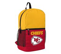 FOCO NFL Officially Licensed Football Team Color Primary Logo 2 Tone Big Logo Color Block School Bag Travel Backpack, Kansas City Chiefs, One Size, Daypack Backpacks