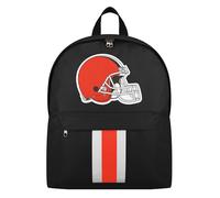 FOCO NFL Officially Licensed Team Color Primary Logo Solid Stripe Football School Bag Travel Backpack, Cleveland Browns, One Size, Daypack Backpacks