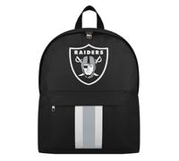 FOCO NFL Officially Licensed Team Color Primary Logo Solid Stripe Football School Bag Travel Backpack, Las Vegas Raiders, One Size, Daypack Backpacks