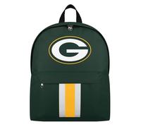 FOCO NFL Officially Licensed Team Color Primary Logo Solid Stripe Football School Bag Travel Backpack, Green Bay Packers, One Size, Daypack Backpacks