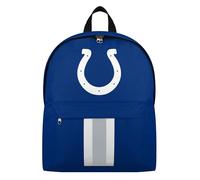 FOCO NFL Officially Licensed Team Color Primary Logo Solid Stripe Football School Bag Travel Backpack, Indianapolis Colts, One Size, Daypack Backpacks