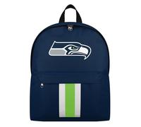 FOCO NFL Officially Licensed Team Color Primary Logo Solid Stripe Football School Bag Travel Backpack, Seattle Seahawks, M, Nfl Backpack