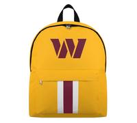 FOCO NFL Officially Licensed Team Color Primary Logo Solid Stripe Football School Bag Travel Backpack, Washington Commanders, One Size, Daypack Backpacks