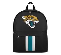 FOCO NFL Officially Licensed Team Color Primary Logo Solid Stripe Football School Bag Travel Backpack, Jacksonville Jaguars, One Size, Daypack Backpacks
