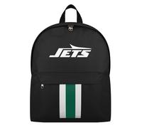 FOCO NFL Officially Licensed Team Color Primary Logo Solid Stripe Football School Bag Travel Backpack, New York Jets, One Size, Daypack Backpacks