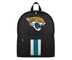 FOCO NFL Officially Licensed Team Color Primary Logo Solid Stripe Football School Bag Travel Backpack, Jacksonville Jaguars, One Size, Daypack Backpacks