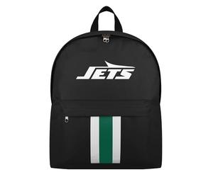 FOCO NFL Officially Licensed Team Color Primary Logo Solid Stripe Football School Bag Travel Backpack, New York Jets, One Size, Daypack Backpacks