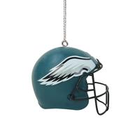 FOCO NFL Philadelphia Eagles Resin Football Helmet Hanging Christmas Tree Ornament with Raised Logo
