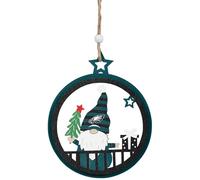 FOCO NFL Philadelphia Eagles Wooden Gnome Circle Ornament - Officially Licensed Holiday Decoration
