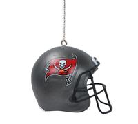 FOCO NFL Tampa Bay Buccaneers Resin Football Helmet Hanging Christmas Tree Ornament with Raised Logo