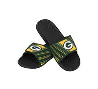 FOCO NFL Team Logo Legacy Sport Slide Green Bay Packers Sandals Velcro S