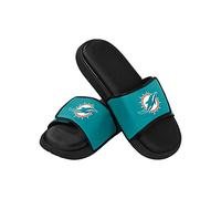 FOCO NFL Team Logo Legacy Sport Slide Miami Dolphins Sandals Shower M