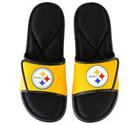 FOCO NFL Team Logo Legacy Sport Slide Pittsburgh Steelers Sandals Shower S