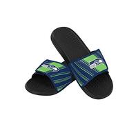 FOCO NFL Team Logo Legacy Sport Slide Seattle Seahawks Sandals Velcro S