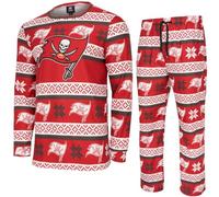 FOCO NFL Teams Winter XMAS Pajama Pants Longsleeve Holiday Set