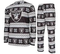 FOCO NFL Teams Winter XMAS Pajama Pants Longsleeve Holiday Set